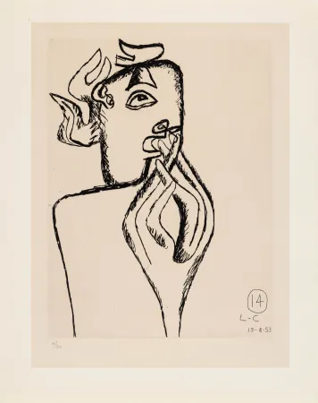 Aguafuerte Le Corbusier - Unité. Planche 14