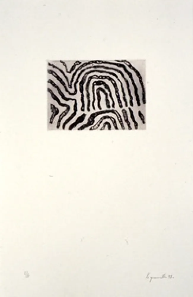 Aguafuerte Le Groumellec - Ecriture