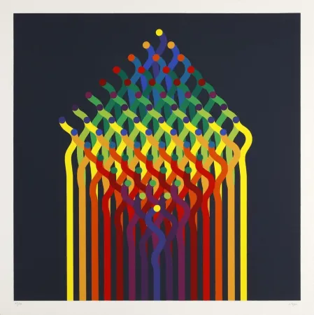 Serigrafía Le Parc - Julio Le Parc (1928) - Coloured screen print on paper - 1997