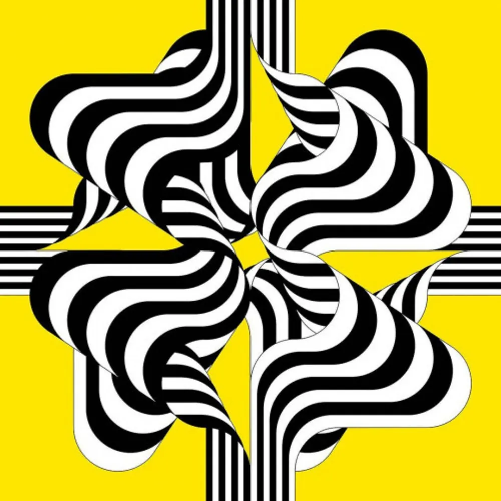 Litografía Le Parc - Larga marcha, 4 bifurcaciones, 1