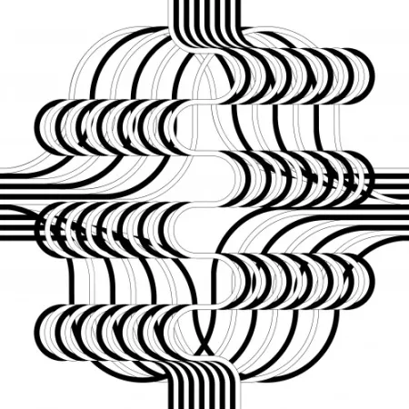 Litografía Le Parc - Larga marcha, 4 bifurcaciones, 13