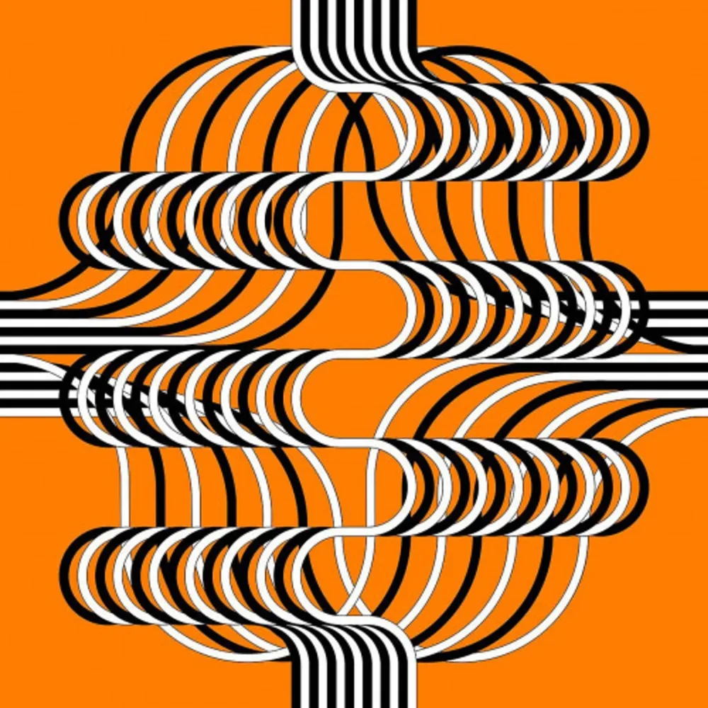 Litografía Le Parc - Larga marcha, 4 bifurcaciones, 13