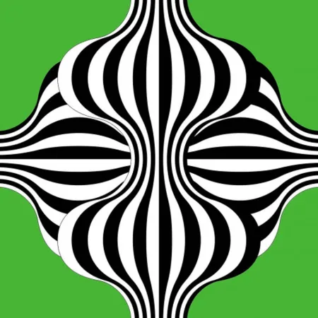 Litografía Le Parc - Larga marcha, 4 bifurcaciones, 3