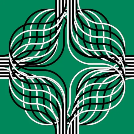 Litografía Le Parc - Larga marcha, 4 bifurcaciones, 4