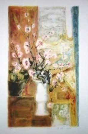 Litografía Lê Phô - Fleur de Pommier