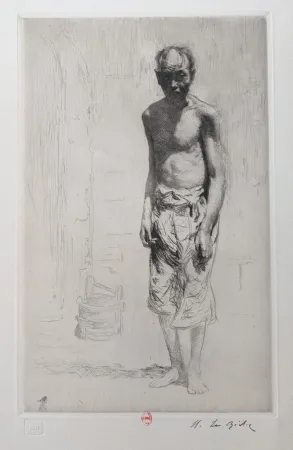 Grabado Le Riche - Mendiant Chinois