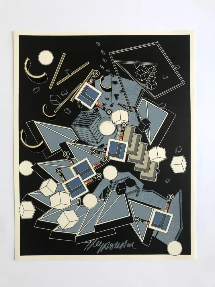 Litografía Le Yaouanc - Des sols, des roches, des sables (Le métier de bâtisseur II)