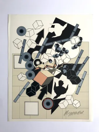Litografía Le Yaouanc - L'air (L'oeuvre des hommes IV)