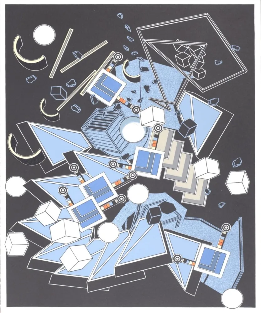 Litografía Le Yaouanc - Le Métier de bâtisseur II