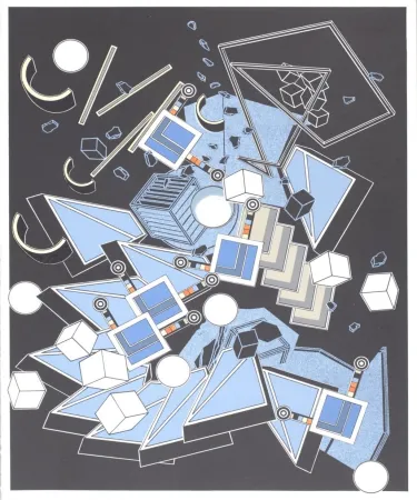 Litografía Le Yaouanc - Le Métier de bâtisseur II