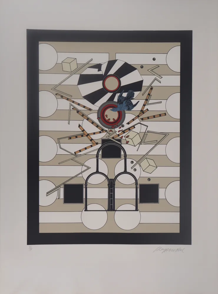 Litografía Le Yaouanc - Les portes mimétiques