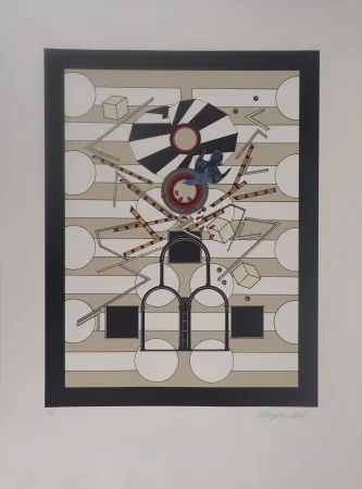 Litografía Le Yaouanc - Les portes mimétiques