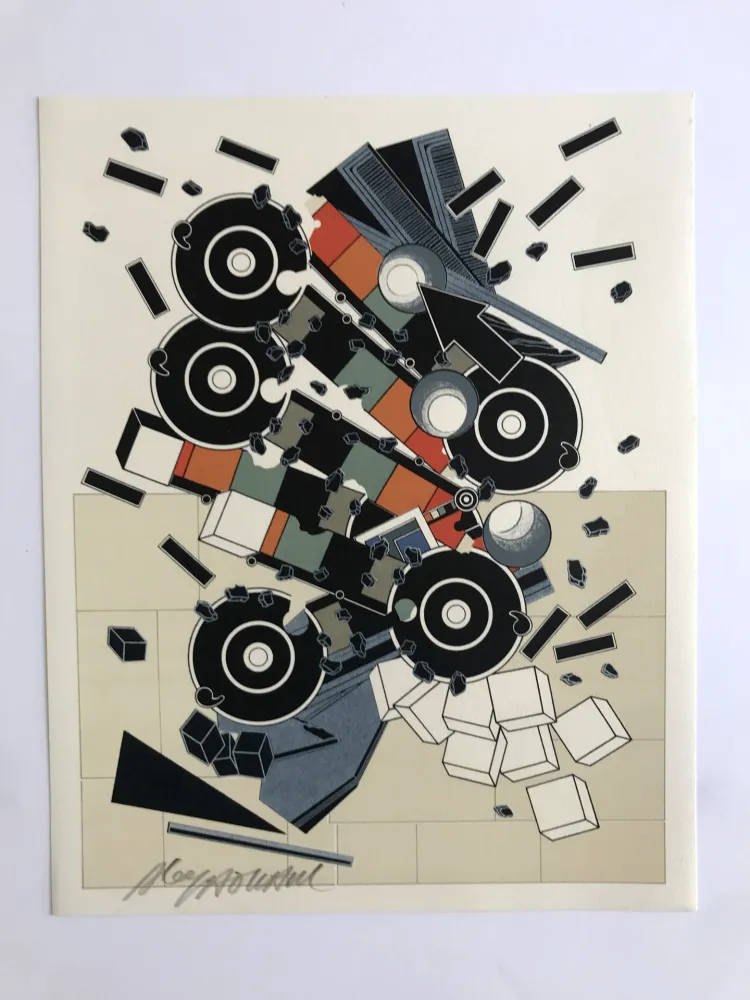 Litografía Le Yaouanc - Une faune de machines (Le métier de bâtisseur III)