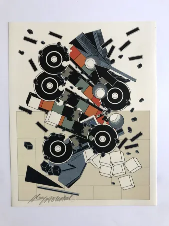 Litografía Le Yaouanc - Une faune de machines (Le métier de bâtisseur III)