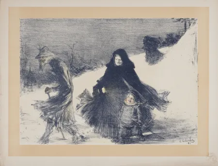 Litografía Léandre - Noël, 1897