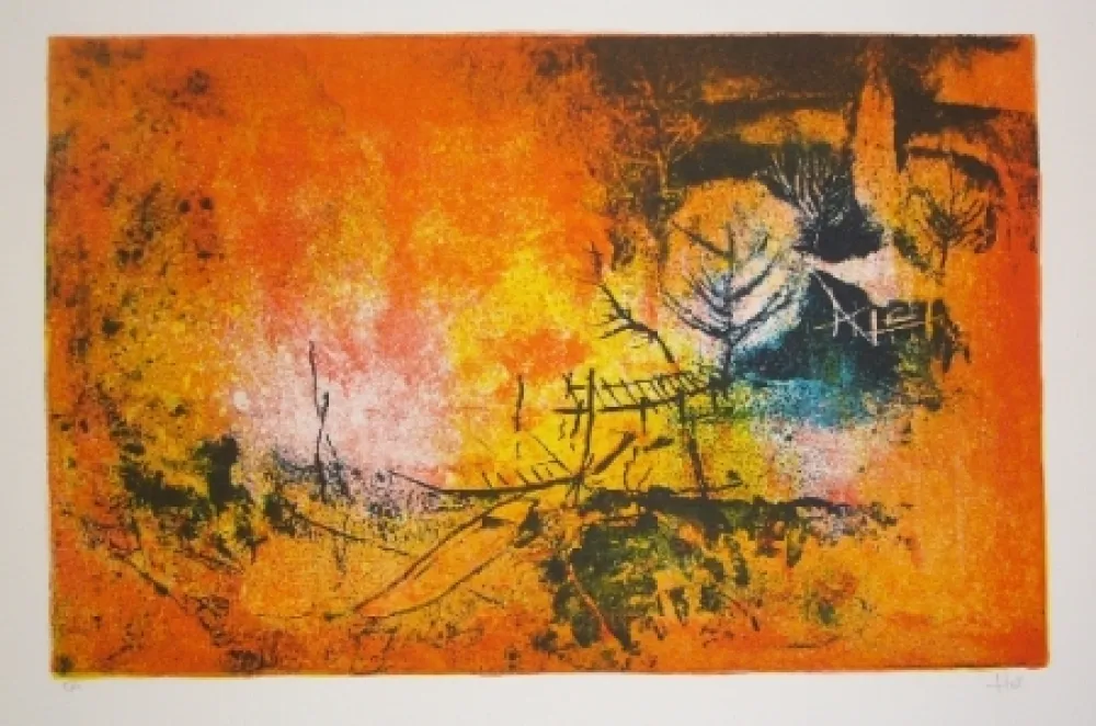 Litografía Lebadang - Embarcadere