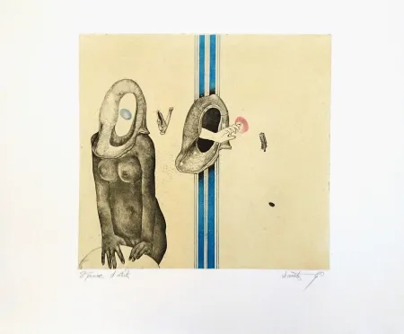 Litografía Lecomte Rard - Le Nu