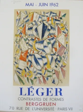 Cartel Leger - Affiche exposition  contrastes de formes galerie Berggruen