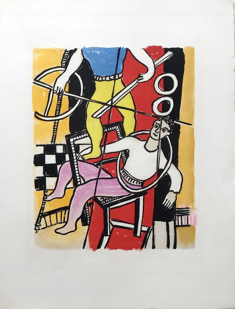 Litografía Leger - CONTORTIONNISTES (Cirque. 1950)