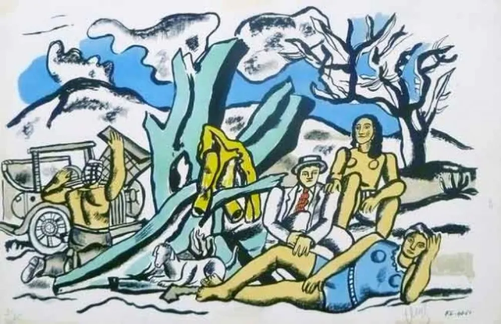 Litografía Leger - La partie de Campagne