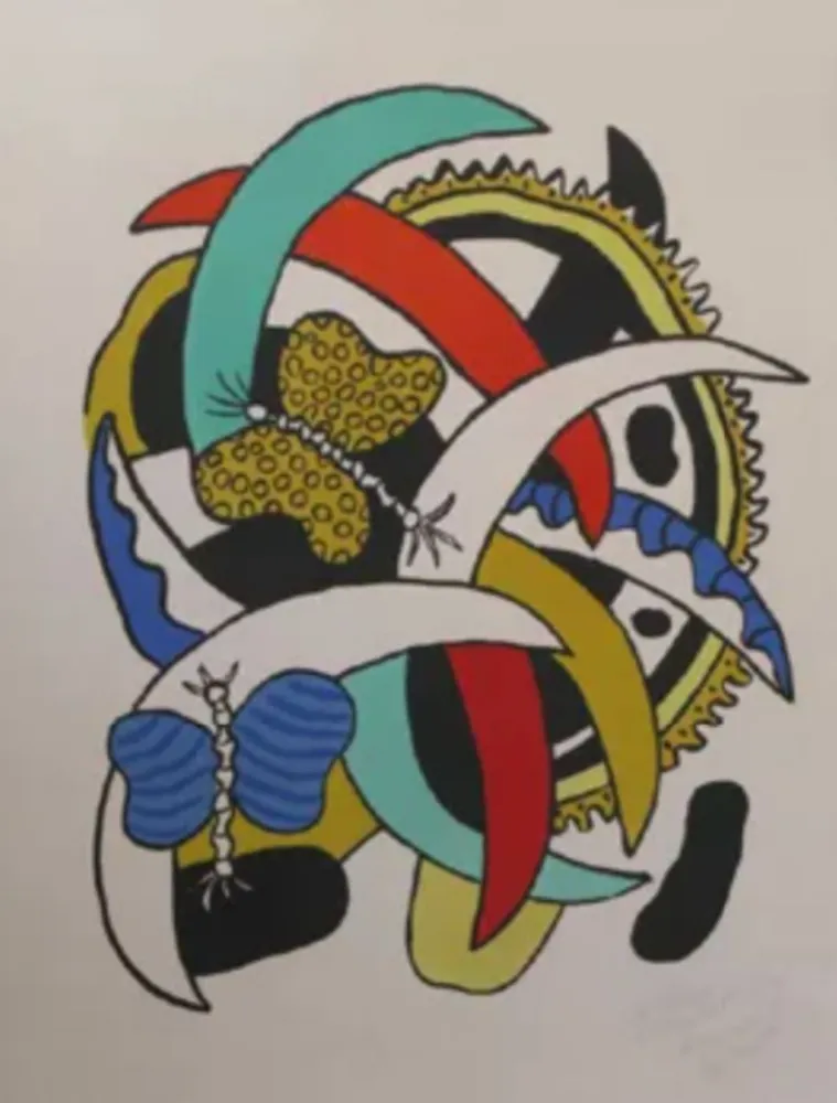 Litografía Leger - Le Papillion