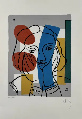 Serigrafía Leger - Portrait de femme 