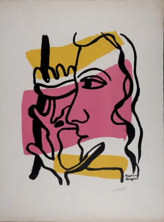 Litografía Leger - Profil à la fleur, c. 1948