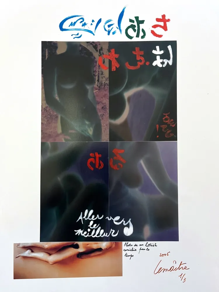 Fotografía Lemaitre  - Photo de nu lettriste enrichie par le temps