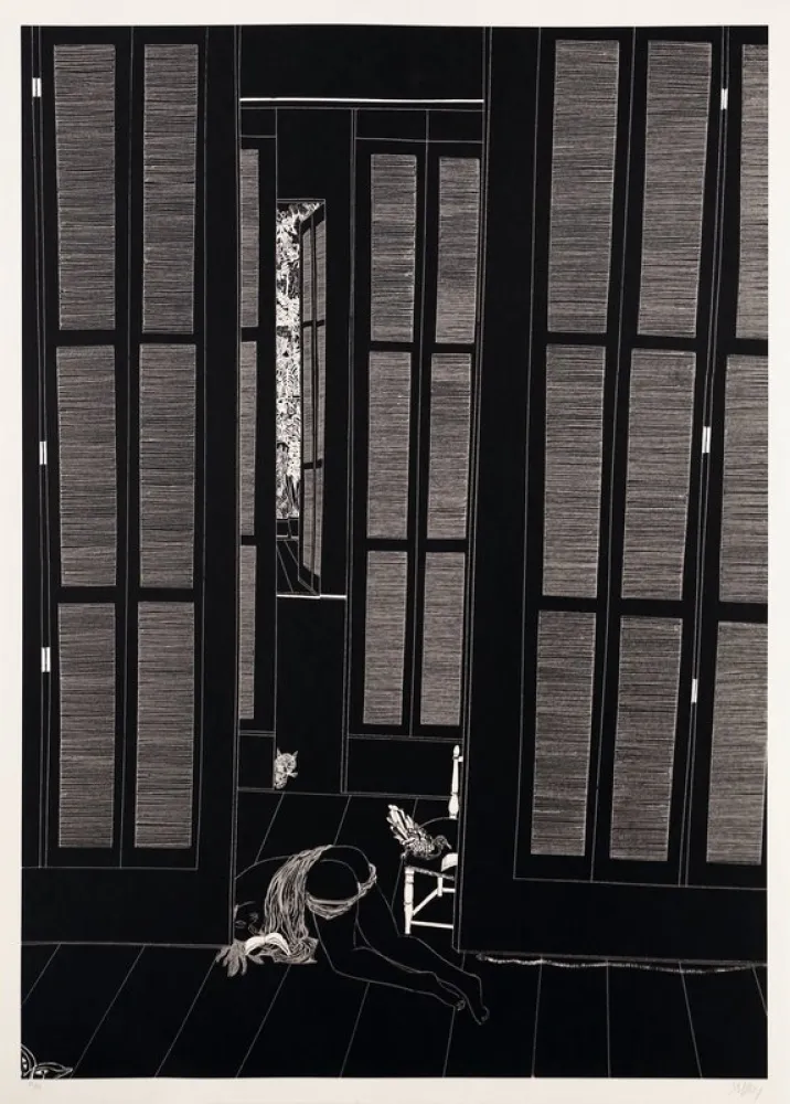 Litografía Leng - Full moon