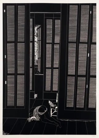 Litografía Leng - Full moon