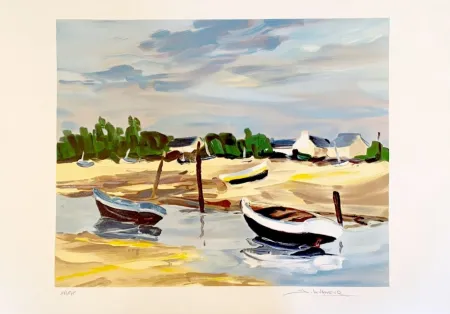 Litografía Levasseur - Barques