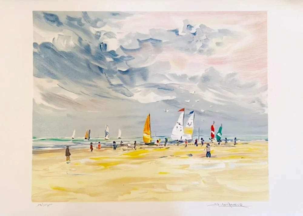 Litografía Levasseur - Régates