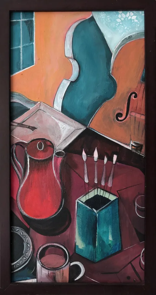 Sin Técnico Levin - Red Melody (original painting from IN THE HEIGHTS / LIN-MANUEL MIRANDA)