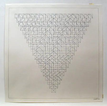 Grabado Lewitt - Arcs and Lines