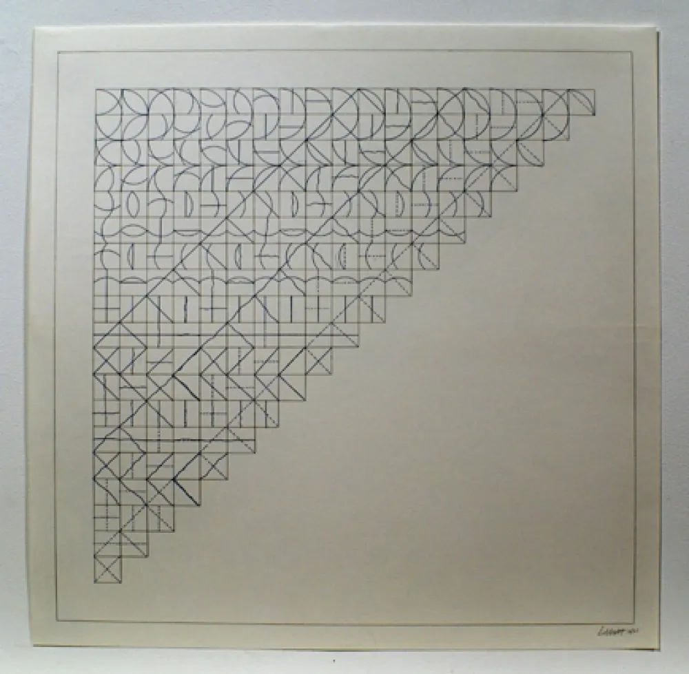 Grabado Lewitt - Arcs and Lines