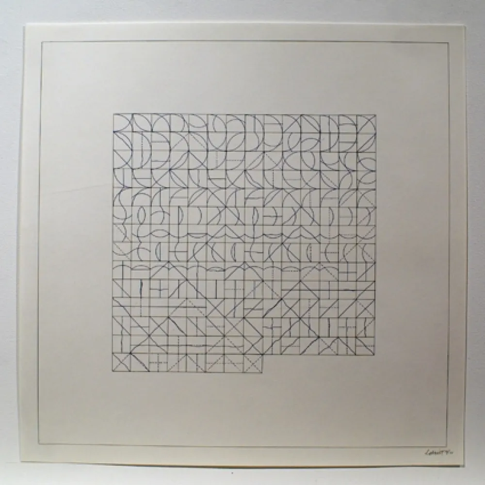 Grabado Lewitt - Arcs and Lines