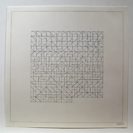 Grabado Lewitt - Arcs and Lines