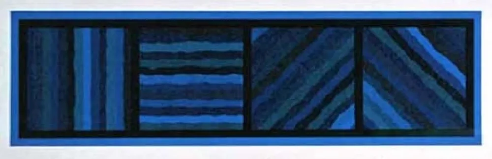 Sin Técnico Lewitt - Bands Not Straight in Four Directions (blue)