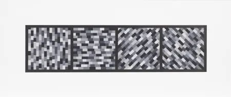 Linograbado Lewitt - Broken Gray Bands in Four Directions