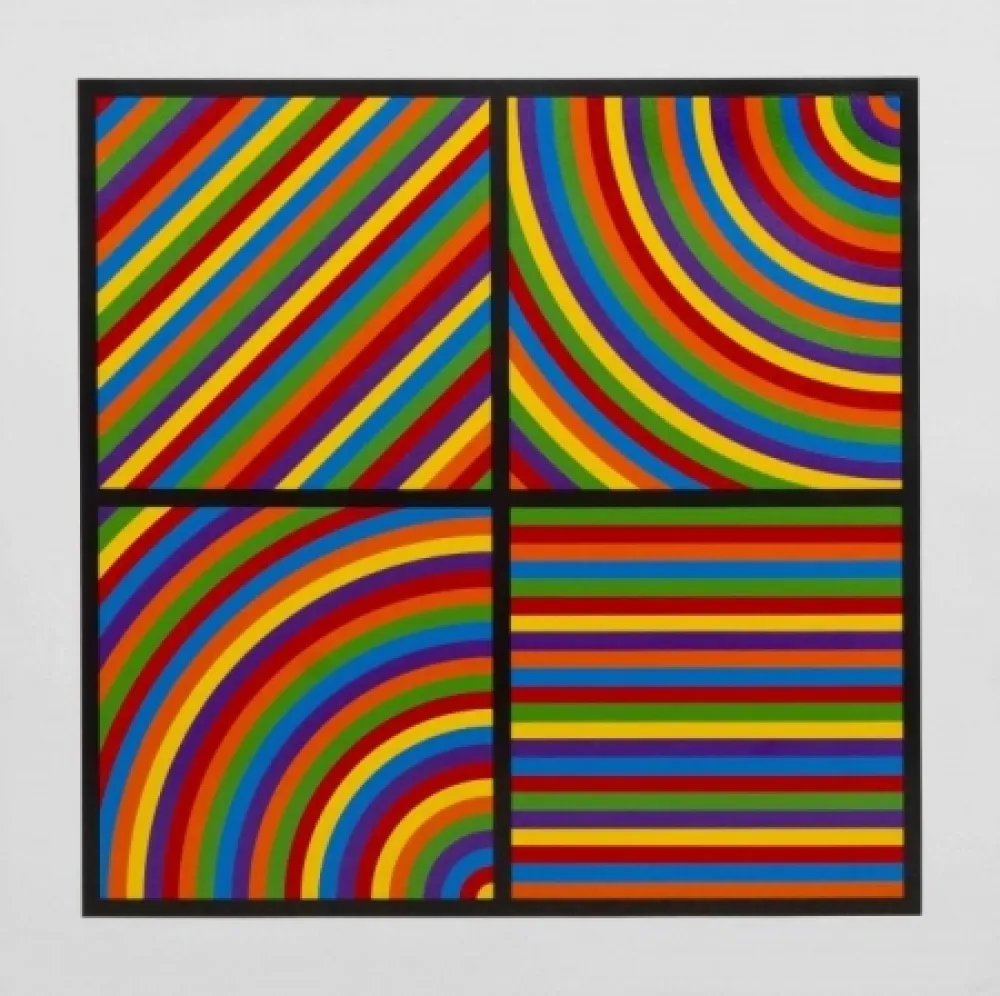 Linograbado Lewitt - Color Bands #2