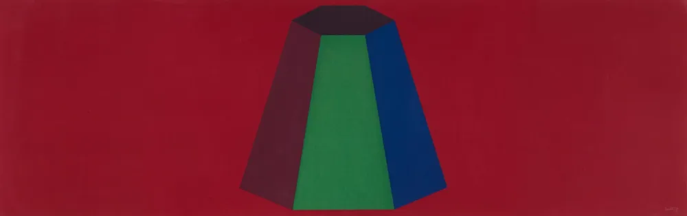 Serigrafía Lewitt - Flat Top Pyramid With Colors Superimposed