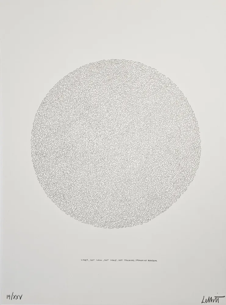 Litografía Lewitt - Lines, not long, not heavy, not touching, drawn at random