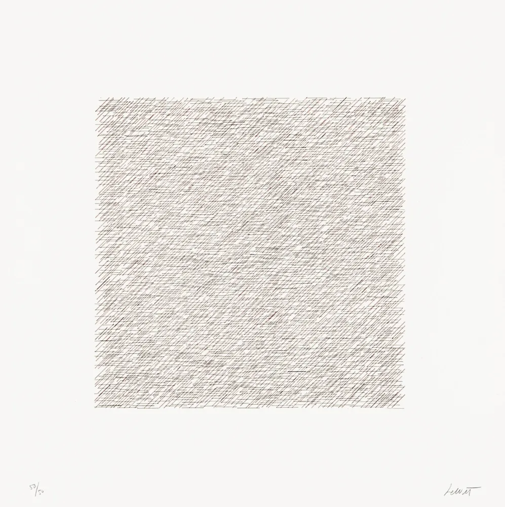 Litografía Lewitt - Lines of One Inch in Four Directions and All Combinations 03 (70122)