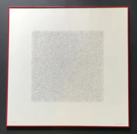 Litografía Lewitt - Sol LeWitt ( 1928 - 2007 ) - Lines of One Inch Four Directions Four Colors - hand-signed Lithography on Magnani paper - 1971