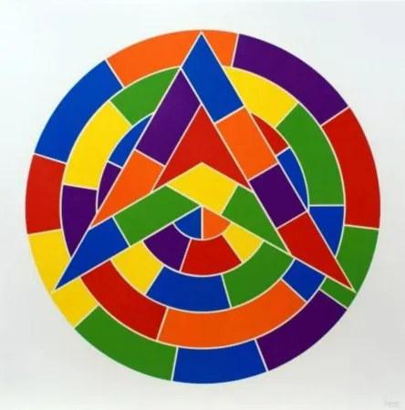 Linograbado Lewitt - Tondo 1 (3 point star)