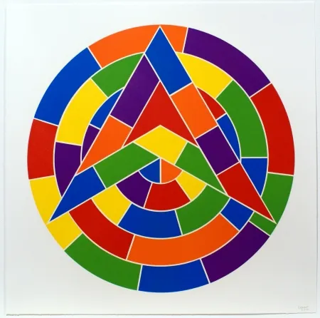 Linograbado Lewitt - Tondo 1 (3 point star)