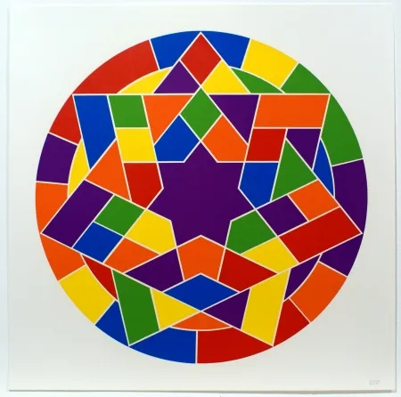 Linograbado Lewitt - Tondo 5 (7 point star)