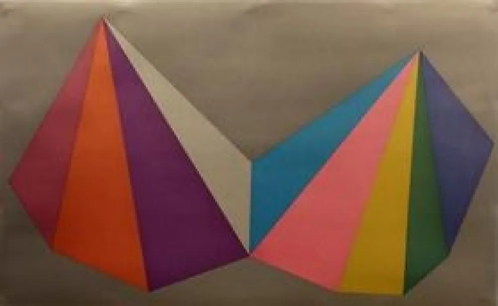 Serigrafía Lewitt - Two Asymmetrical Pyramids