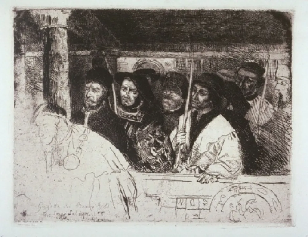 Grabado Leys - Les archers / The Archers