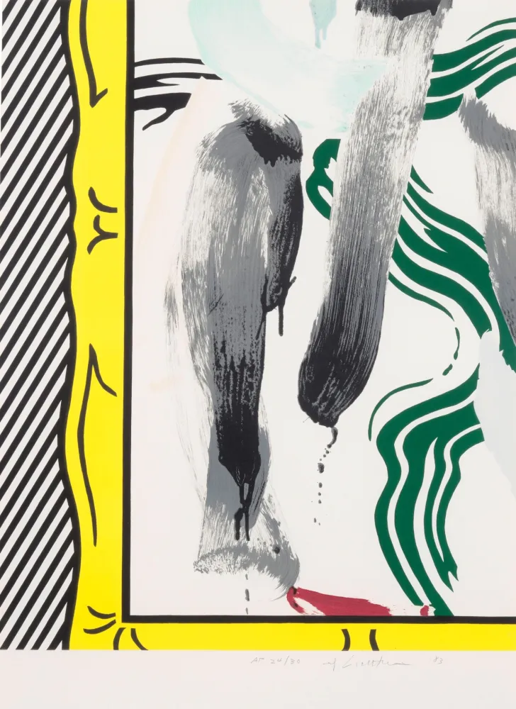 Litografía Lichtenstein - Against apartheid